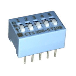 10 pcs : 206-5 - SWITCH SLIDE DIP SPST 0.05A 24V