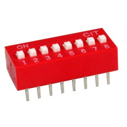 10 pcs : KG08E - SWITCH SLIDE DIP SPST 0.025A 24V