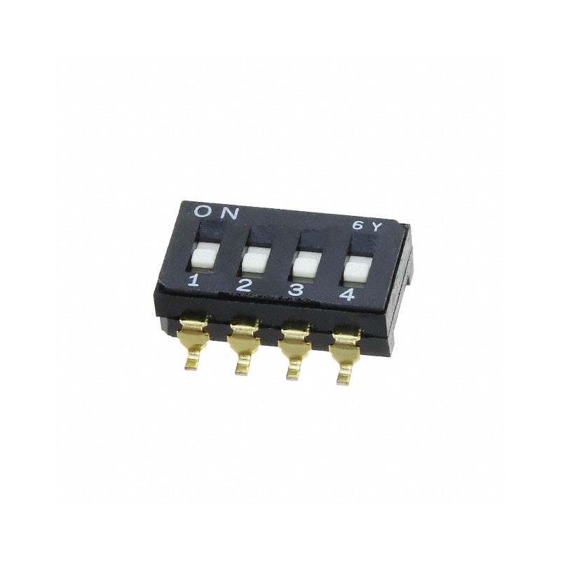 10 pcs : CFS-0401TB - SWITCH SLIDE DIP SPST 0.1A 6V