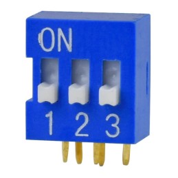 10 pcs : DS03-254-03BE - SWITCH SLIDE DIP SPST 0.025A 24V