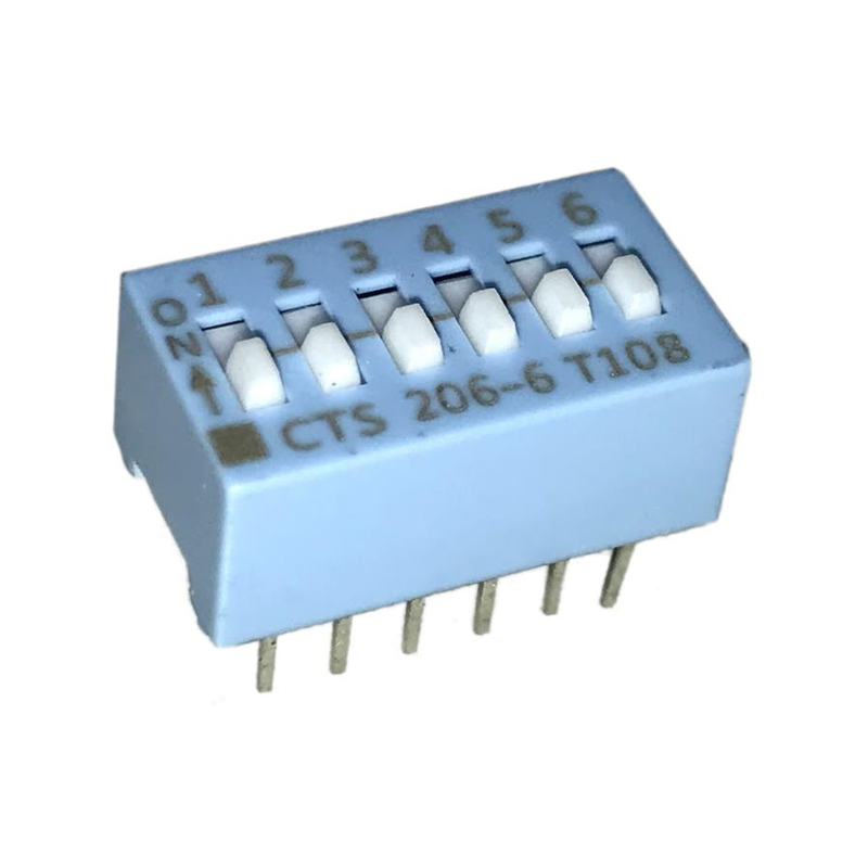 10 pcs : 206-6 - SWITCH SLIDE DIP SPST 0.05A 24V