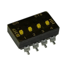 10 pcs : 219-4MSTRF - SWITCH SLIDE DIP SPST 0.1A 20V