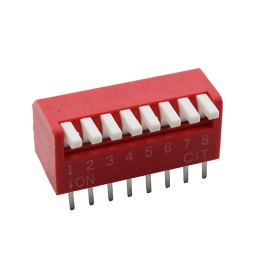 10 pcs : KP08E - SWITCH PIANO DIP SPST 0.025A 24V