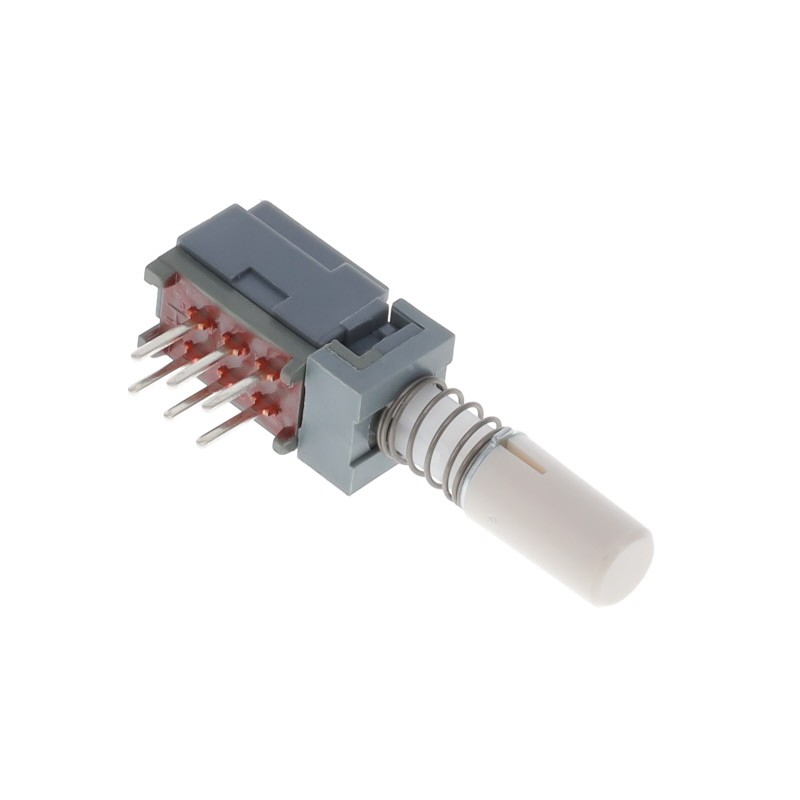 10 pcs : PBH2UEENAG1RWHT - SWITCH PUSH DPDT 0.1A 30V