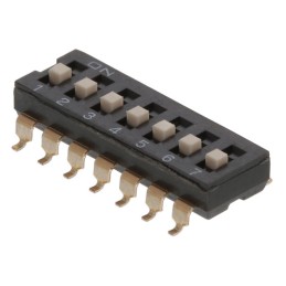 10 pcs : DS04-254-1-07BK-SMT - SWITCH SLIDE DIP SPST 0.025A 24V