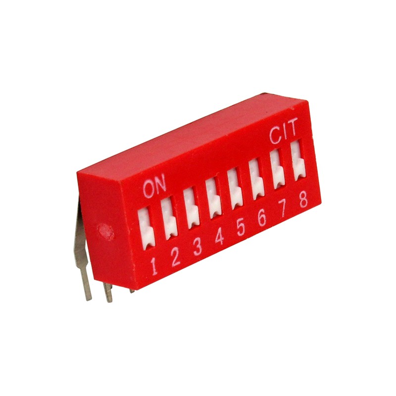 10 pcs : KR08R - SWITCH SLIDE DIP SPST 0.025A 24V