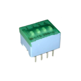 10 pcs : 206-4ST - SWITCH SLIDE DIP SPST 0.05A 24V