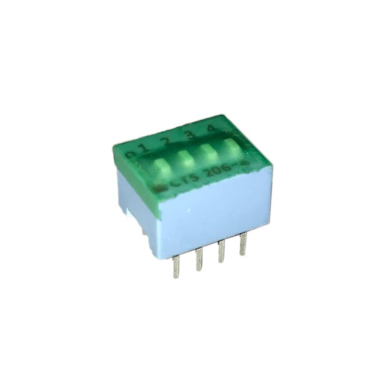 10 pcs : 206-4ST - SWITCH SLIDE DIP SPST 0.05A 24V