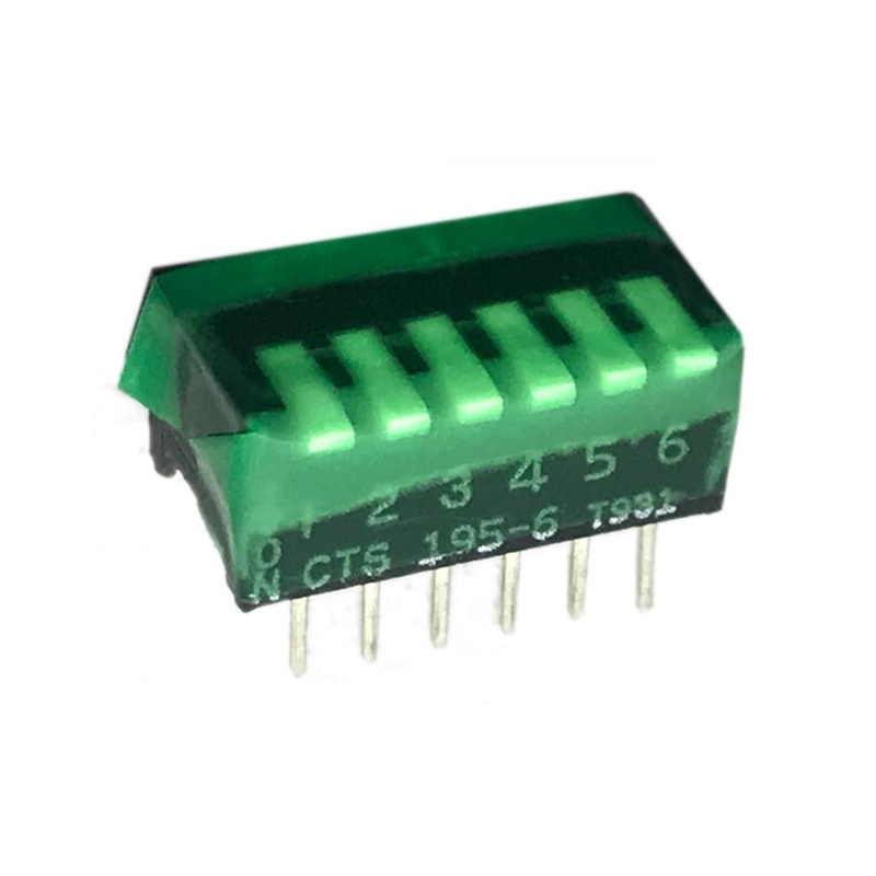 10 pcs : 195-6MST - SWITCH PIANO DIP SPST 0.05A 24V