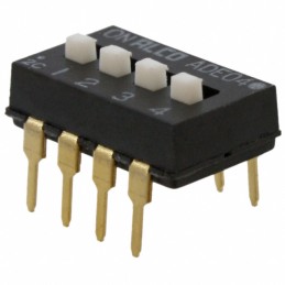 10 pcs : 1825360-3 - SWITCH SLIDE DIP SPST 0.1A 24V