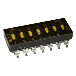 10 pcs : 219-7LPSTR - SWITCH SLIDE DIP SPST 0.1A 20V