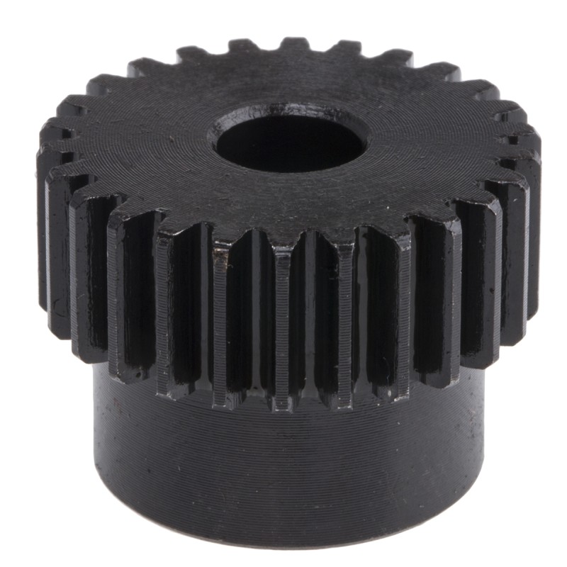 1 pcs - RS PRO Steel 26 Teeth Spur Gear, 1 Module, 8mm Bore Diam, 26mm Pitch Diam, 22mm Hub Diam