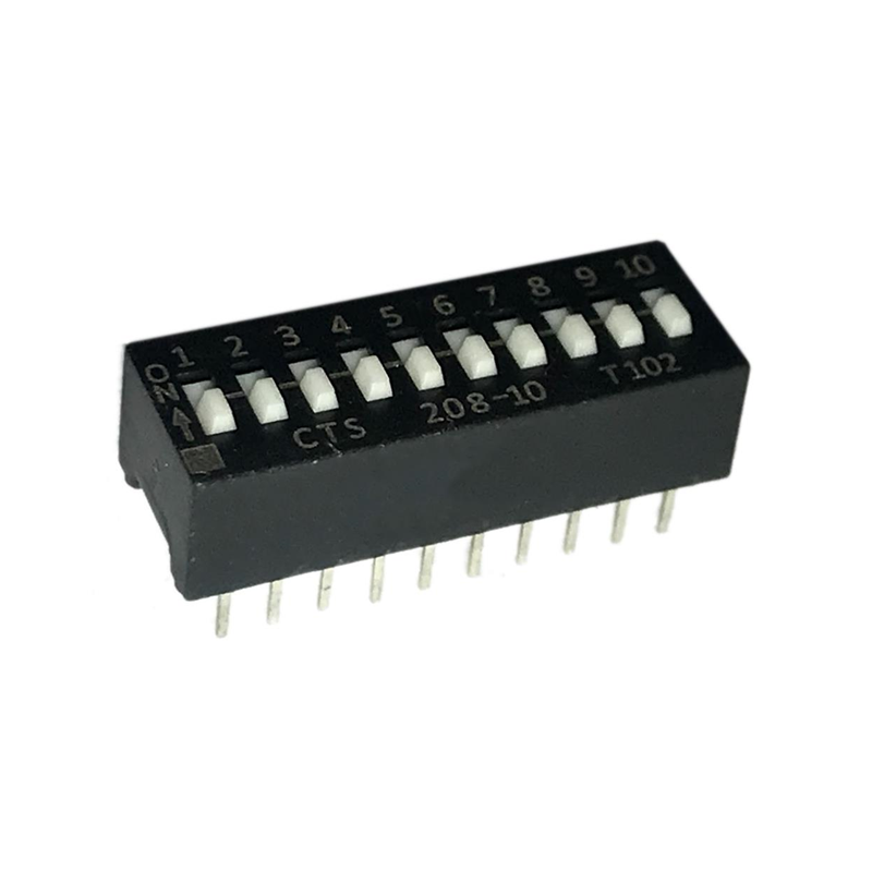 10 pcs : 208-10S - SWITCH SLIDE DIP SPST 0.05A 24V
