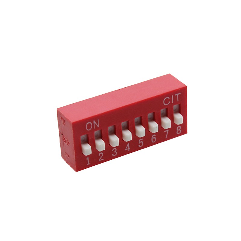 10 pcs : KR08E - SWITCH SLIDE DIP SPST 0.025A 24V
