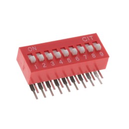 10 pcs : KR09E - SWITCH SLIDE DIP SPST 0.025A 24V