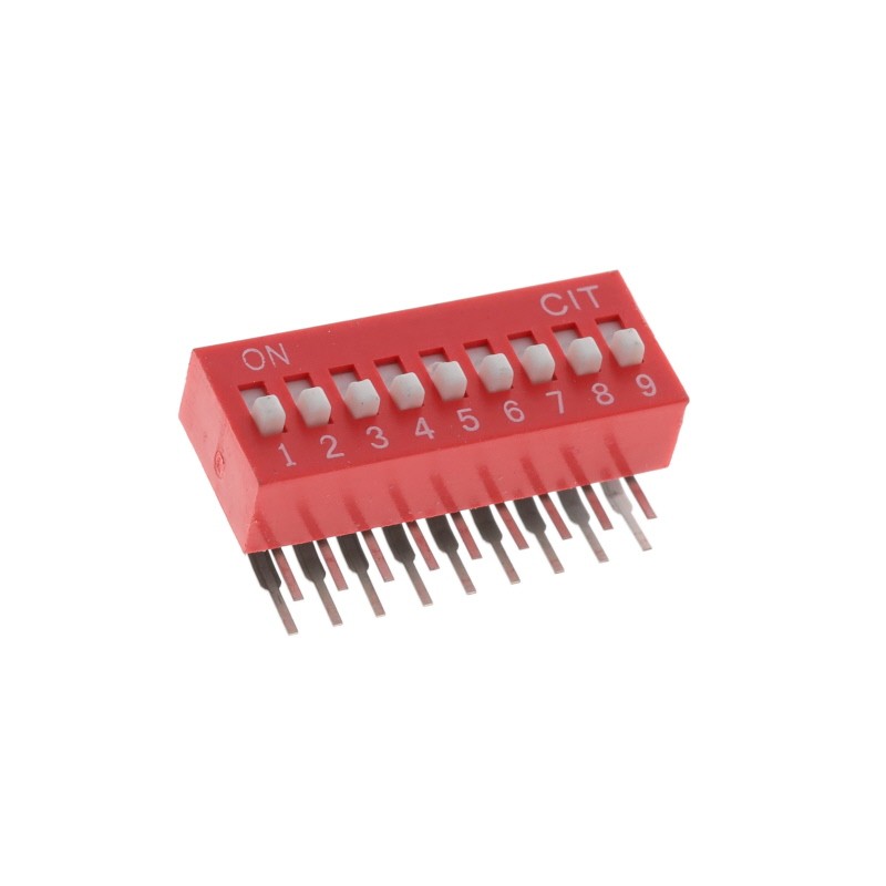 10 pcs : KR09E - SWITCH SLIDE DIP SPST 0.025A 24V