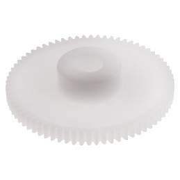 1 pcs - RS PRO POM 70 Teeth Spur Gear, 0.5 Module, 6mm Bore Diam, 35mm Pitch Diam, 14mm Hub Diam