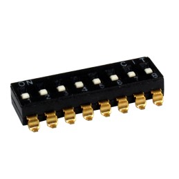 10 pcs : KJ08RTT - SWITCH SLIDE DIP SPST 0.025A 24V