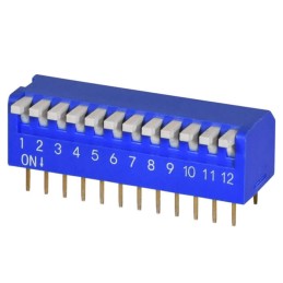 10 pcs : DS02C-254-1L-12BE - SWITCH PIANO DIP SPST 0.025A 24V