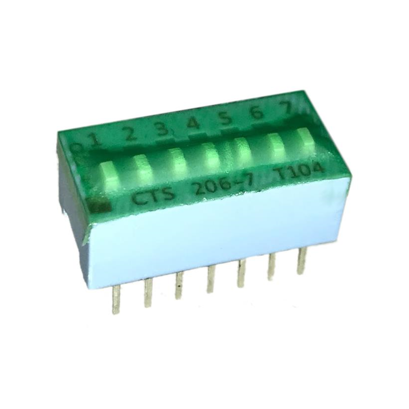 10 pcs : 206-7ST - SWITCH SLIDE DIP SPST 0.05A 24V