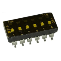 10 pcs : 219-6LPSTRF - SWITCH SLIDE DIP SPST 0.1A 20V