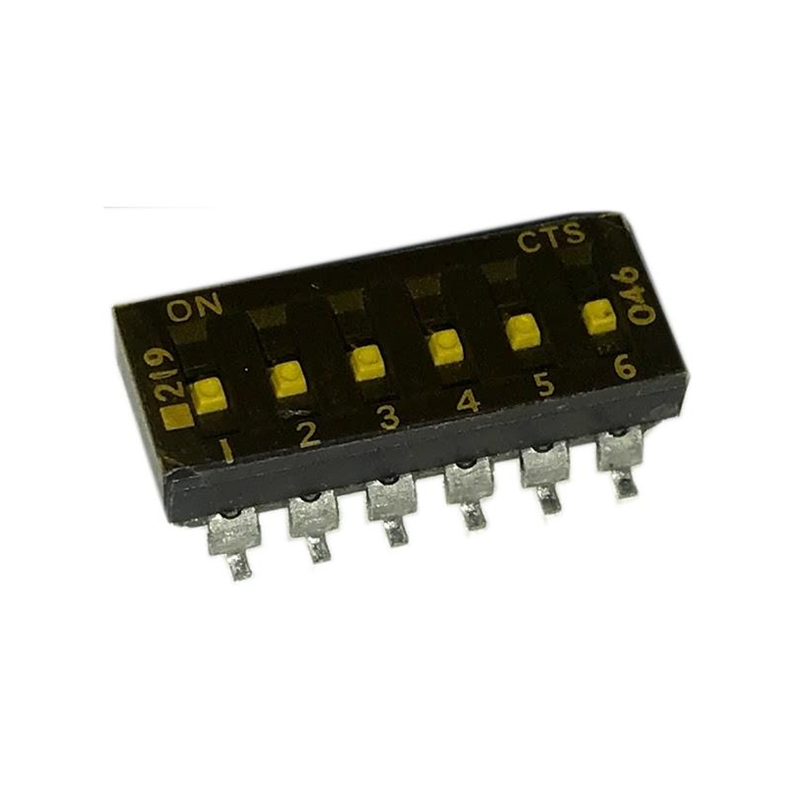 10 pcs : 219-6LPSTRF - SWITCH SLIDE DIP SPST 0.1A 20V