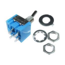 10 pcs : SW-T2-3A-A-A2-M2 - SWITCH TOGGLE DPST 6A 125V