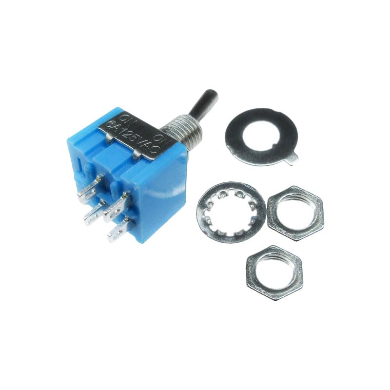 10 pcs : SW-T2-3A-A-A2-M2 - SWITCH TOGGLE DPST 6A 125V