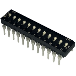 10 pcs : 210-12MS - SWITCH SLIDE DIP SPST 0.1A 20V