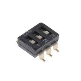 10 pcs : KAE03TGGR - SWITCH SLIDE DIP SPST 0.025A 24V