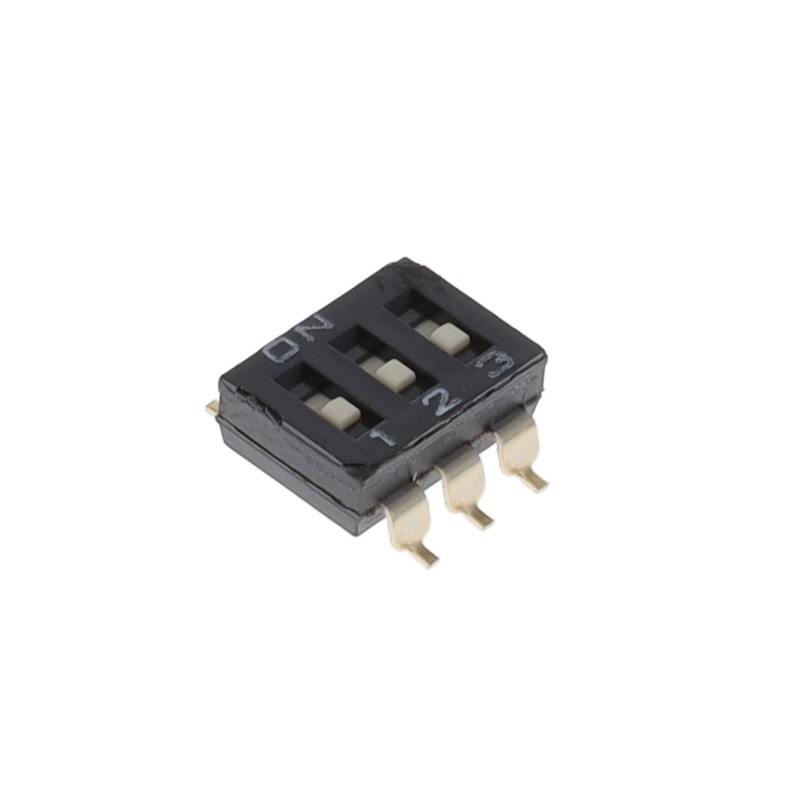 10 pcs : KAE03TGGR - SWITCH SLIDE DIP SPST 0.025A 24V