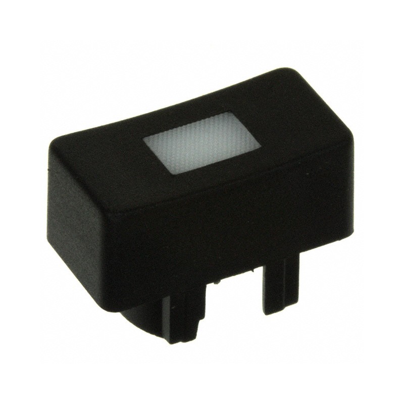 10 pcs : 1Q096 - CAP TACT RECT BLK/FROST WHT LENS