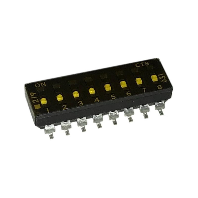 10 pcs : 219-8LPSTRF - SWITCH SLIDE DIP SPST 0.1A 20V