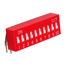 10 pcs : KR10R - SWITCH SLIDE DIP SPST 0.025A 24V