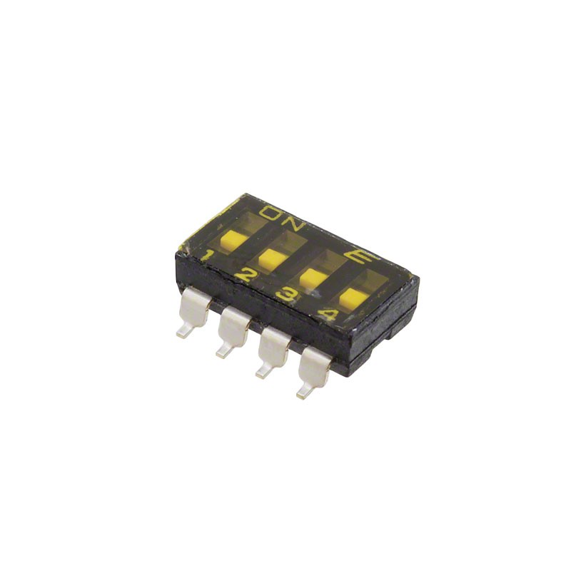 10 pcs : KAE04TGGT - SWITCH SLIDE DIP SPST 0.025A 24V