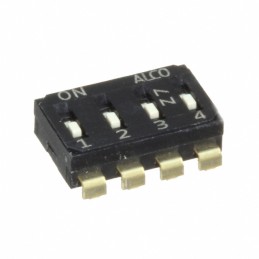 10 pcs : EDS04SNRNTU04Q - SWITCH SLIDE DIP SPST 0.025A 24V