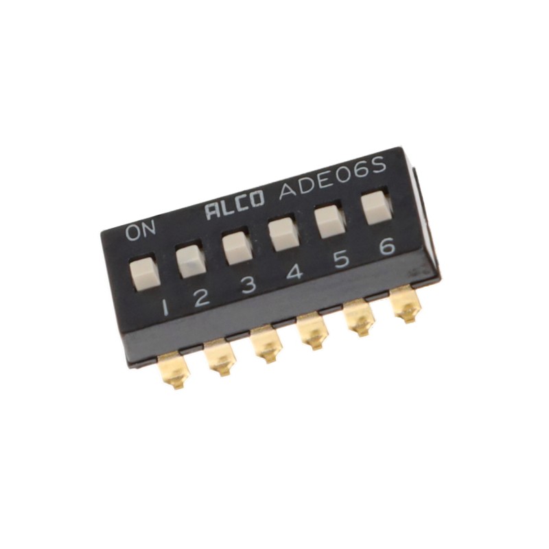 10 pcs : ADE06S04 - SWITCH SLIDE DIP SPST 0.1A 24V