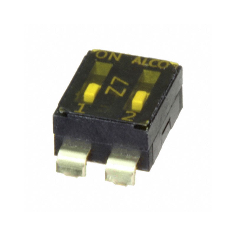 10 pcs : EDS02SNRSTU04Q - SWITCH SLIDE DIP SPST 0.025A 24V