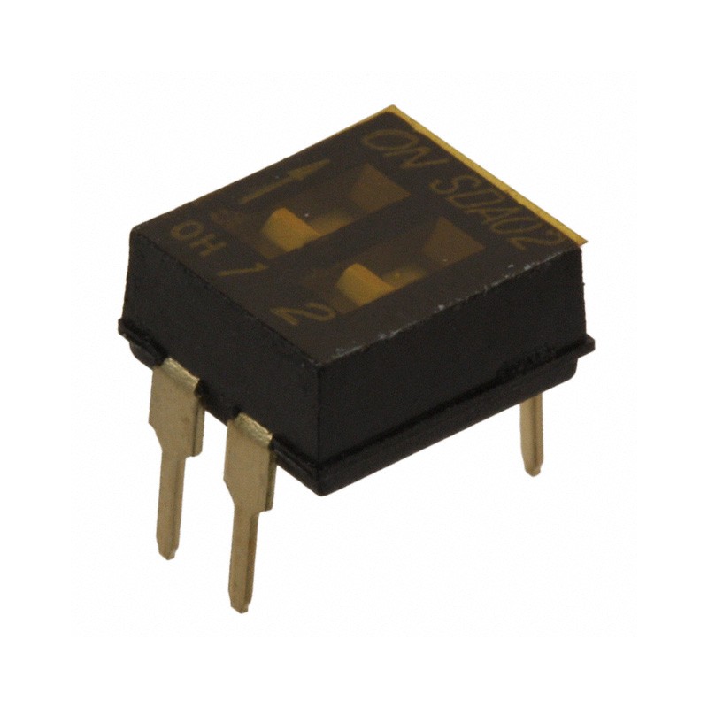 10 pcs : SDA02H0B - SWITCH SLIDE DIP SPST 0.025A 24V