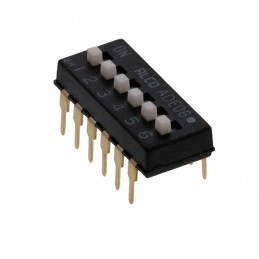 10 pcs : 1825360-4 - SWITCH SLIDE DIP SPST 0.1A 24V