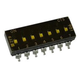 10 pcs : 219-7LPSTRF - SWITCH SLIDE DIP SPST 0.1A 20V
