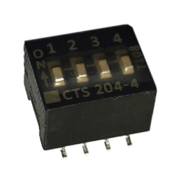 10 pcs : 204-4STR - SWITCH SLIDE DIP SPST 0.05A 24V