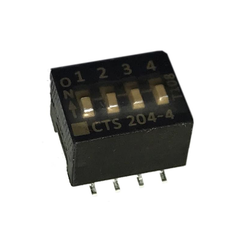 10 pcs : 204-4STR - SWITCH SLIDE DIP SPST 0.05A 24V