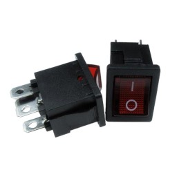 10 pcs : SW-R2-3A-F-LR13-4 - SWITCH ROCKER DPST 10A 125V