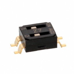 10 pcs : EDS02SGRNTU04Q - SWITCH SLIDE DIP SPST 0.025A 24V