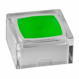 10 pcs : AT4060JF - CAP TACTILE SQUARE CLEAR/GREEN