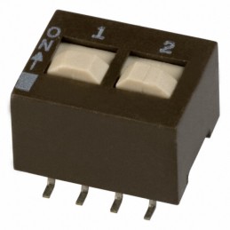 10 pcs : 204-212ST - SWITCH SLIDE DIP DPST 0.05A 24V