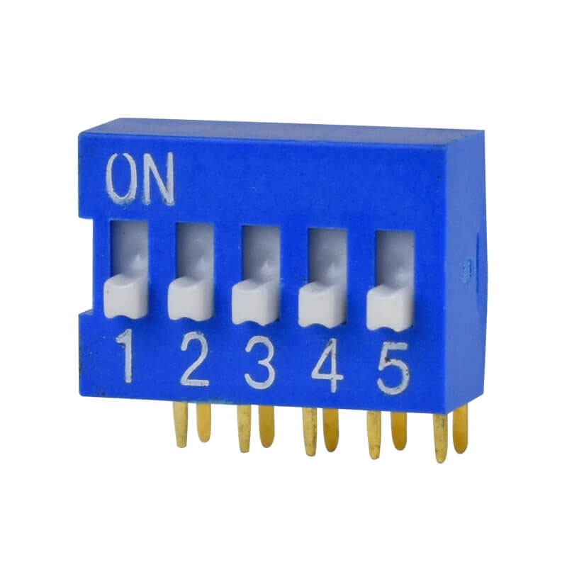 10 pcs : DS03-254-05BE - SWITCH SLIDE DIP SPST 0.025A 24V