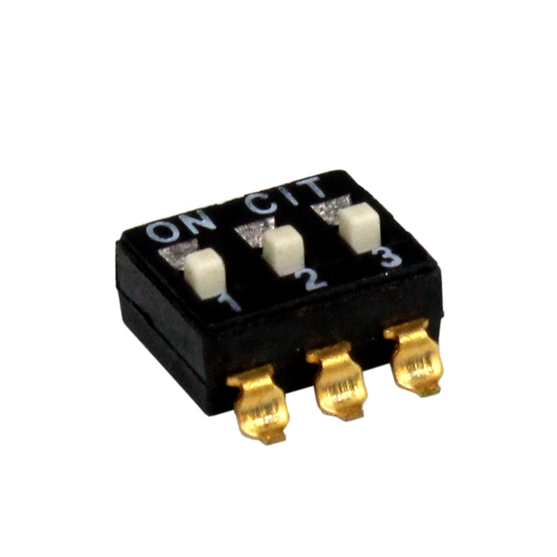 10 pcs : KJ03EXR - SWITCH SLIDE DIP SPST 0.025A 24V