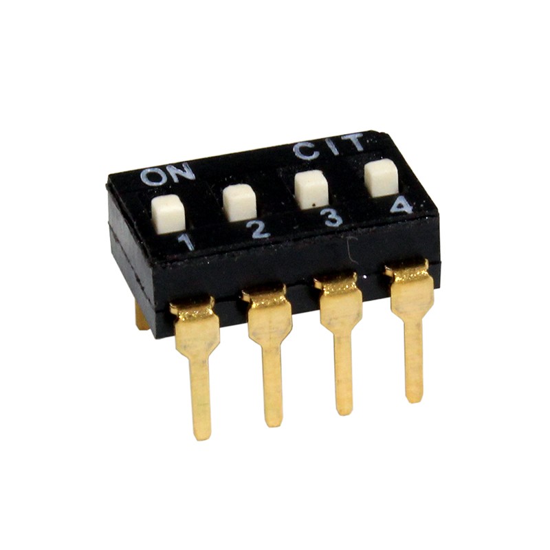 10 pcs : KT04EH - SWITCH SLIDE DIP SPST 0.025A 24V